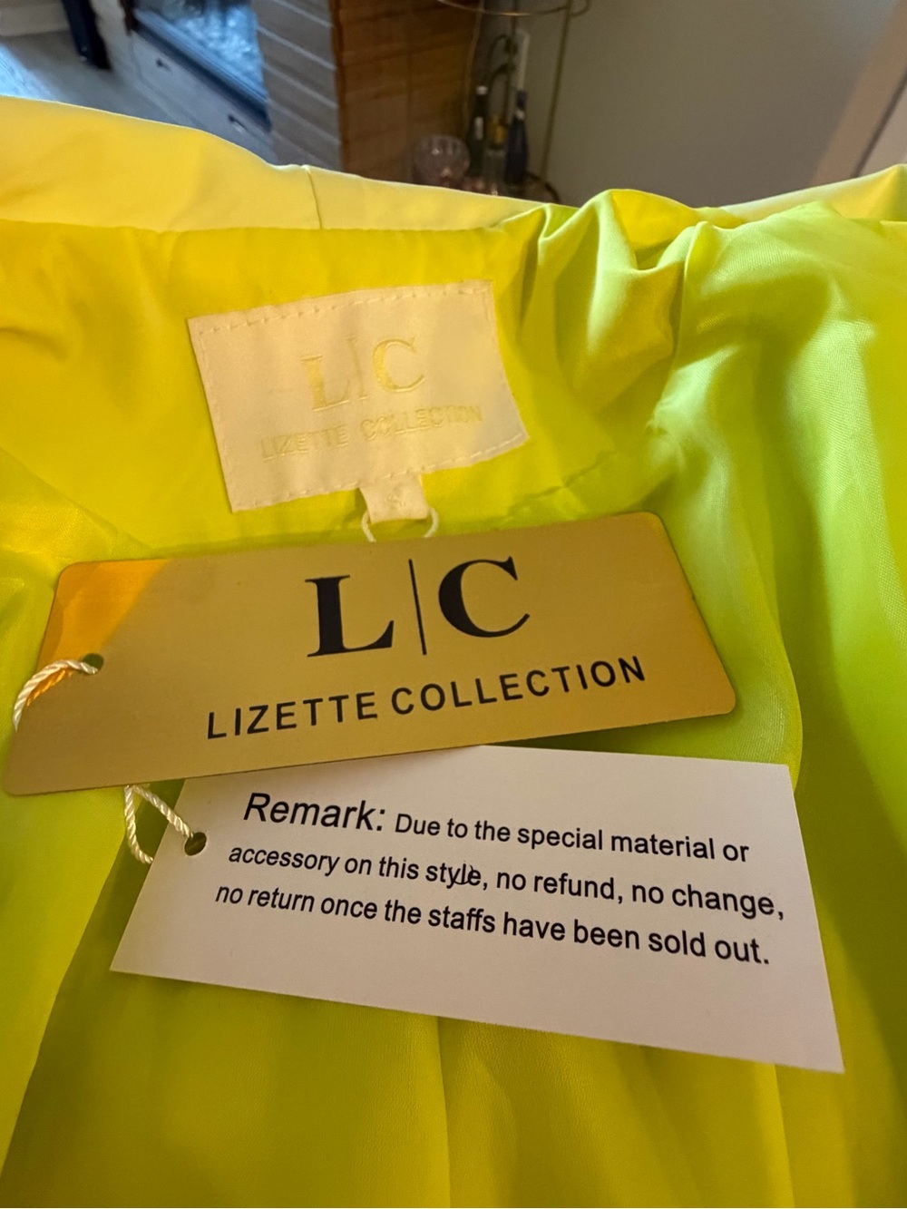 3PC Lime Yellow Rhinestone Embellished Blazer, Bralette & Mini Skirt Set NWT - Picture 10 of 12